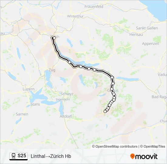 S25 Train Line Map