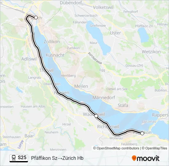 S25 Train Line Map