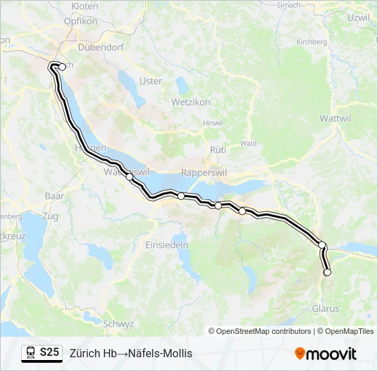 S25 Train Line Map