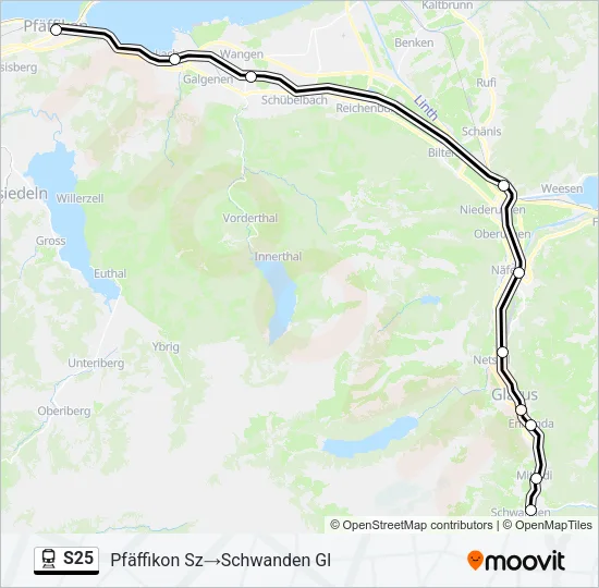 S25 Train Line Map