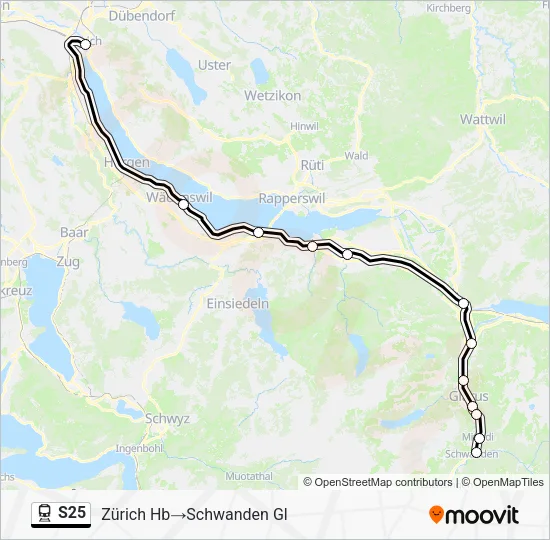 S25 Train Line Map