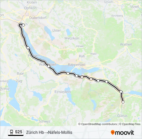 S25 Train Line Map
