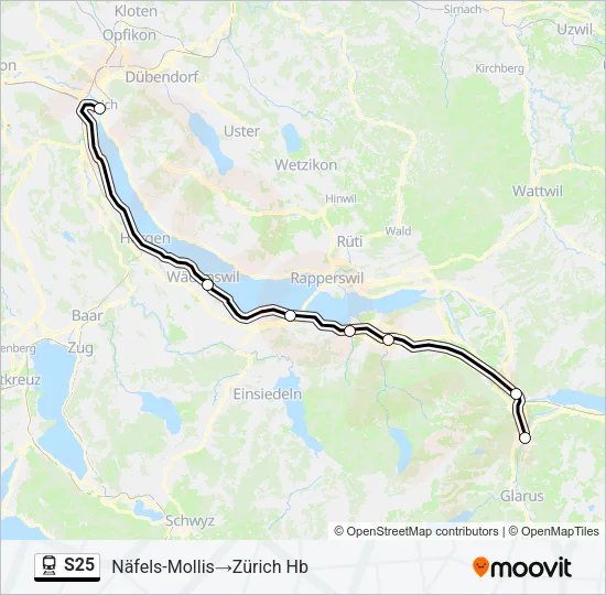 S25 Train Line Map