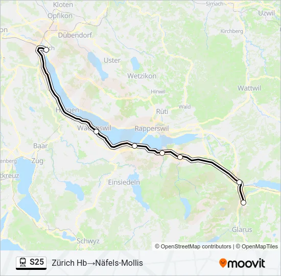 S25 Train Line Map