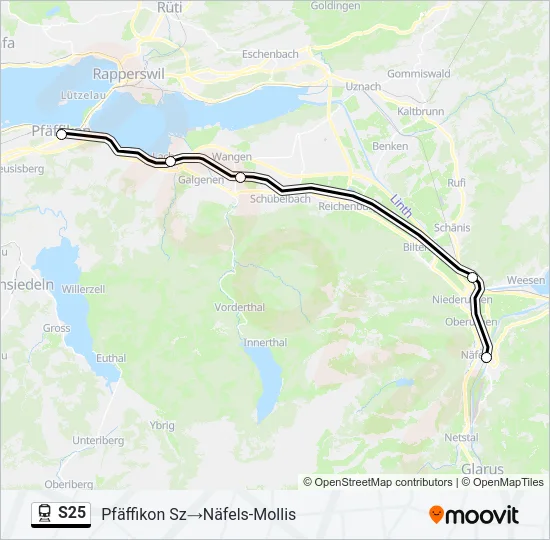 S25 Train Line Map