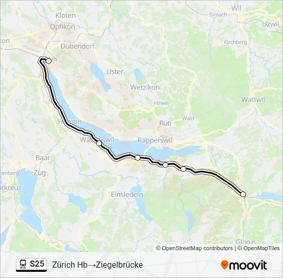 S25 Train Line Map