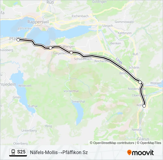 S25 Train Line Map