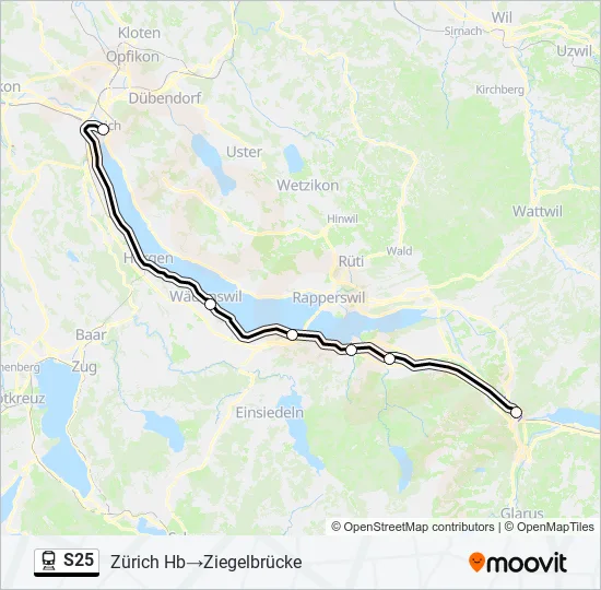 S25 Train Line Map
