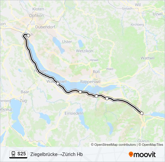 S25 train Line Map