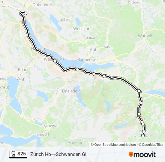 S25 train Line Map