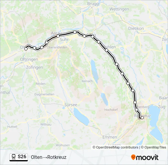 S26 Train Line Map