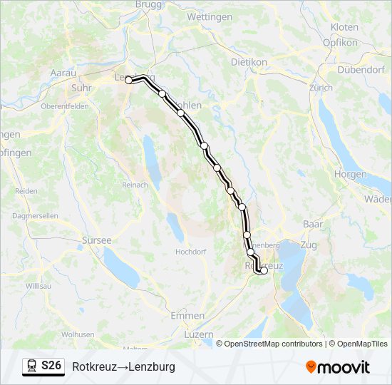 S26 Train Line Map