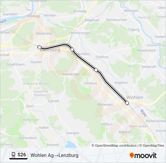 S26 Train Line Map