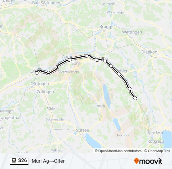 S26 Train Line Map