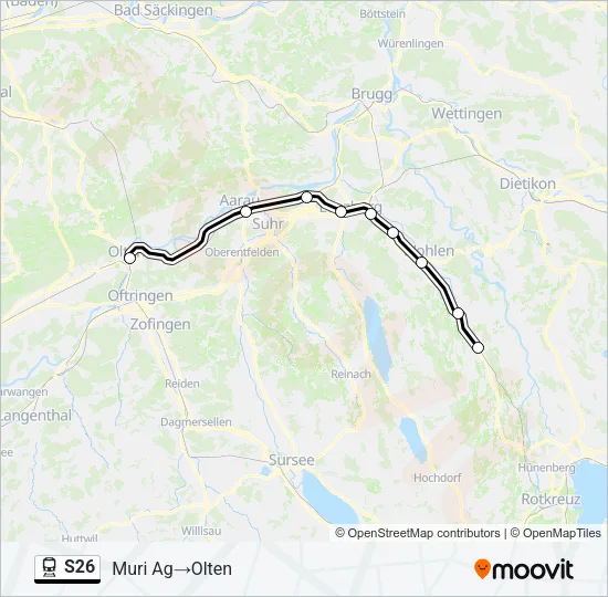 S26 Train Line Map