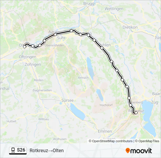 S26 Train Line Map