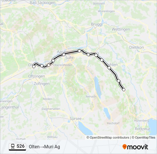 S26 Train Line Map