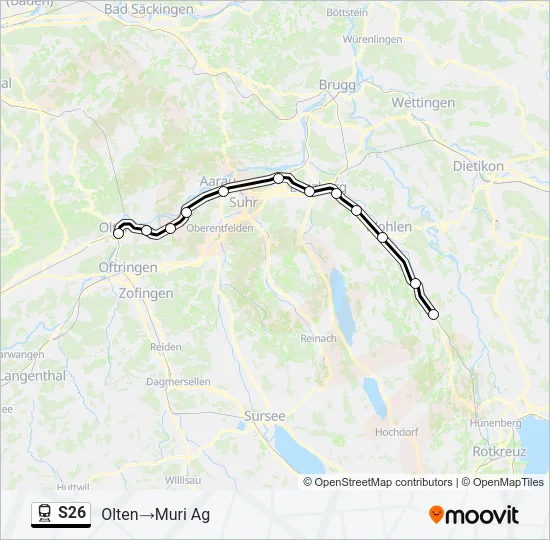 S26 Train Line Map
