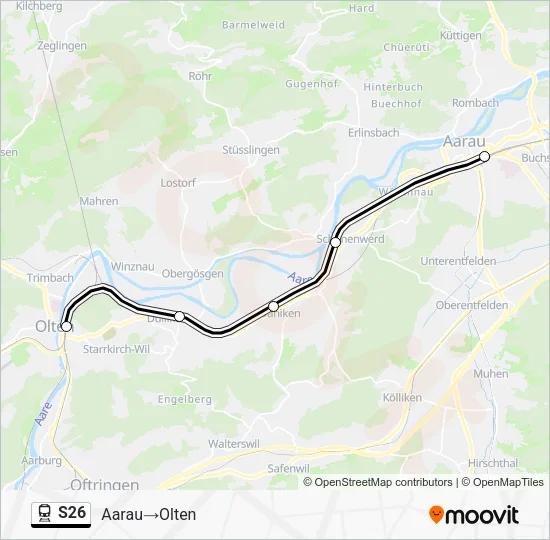 S26 Train Line Map
