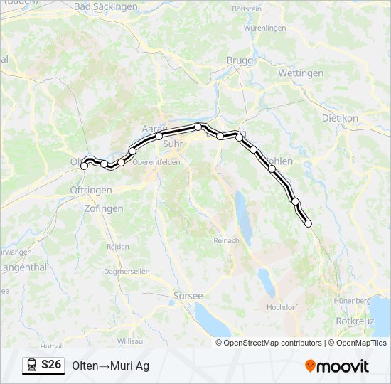 S26 Train Line Map