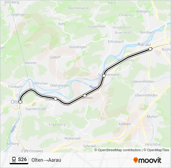 S26 Train Line Map