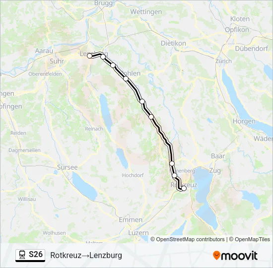 S26 Train Line Map