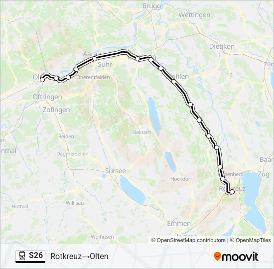 S26 Train Line Map