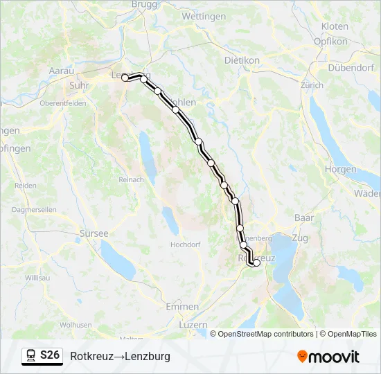 S26 Train Line Map