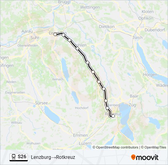 S26 Train Line Map