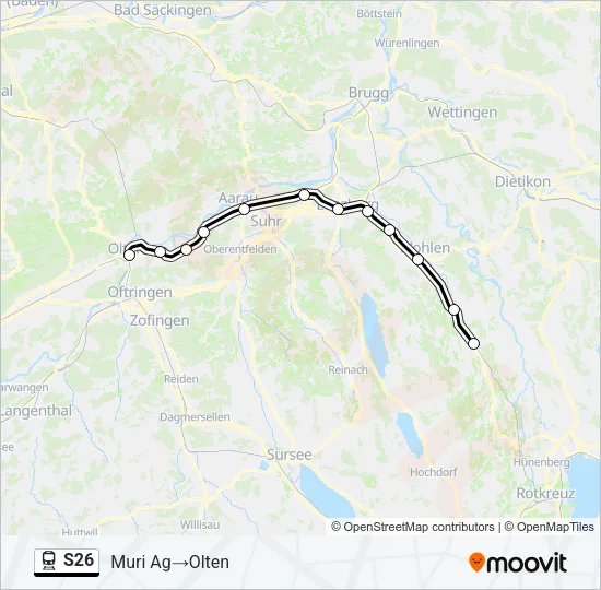 S26 Train Line Map