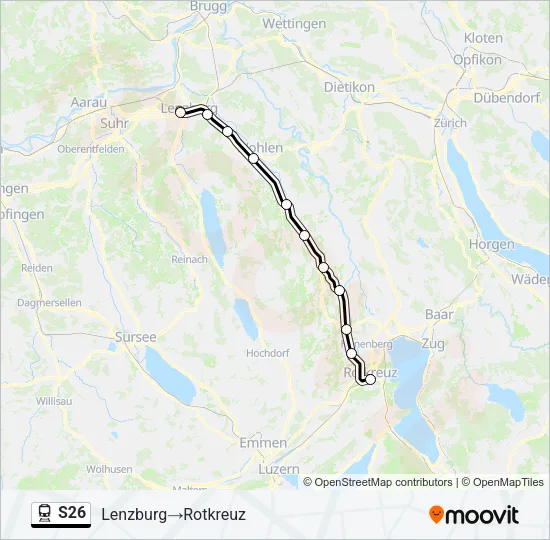 S26 Train Line Map