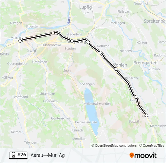 S26 Train Line Map