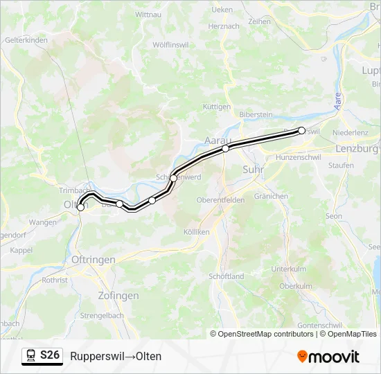 S26 Train Line Map
