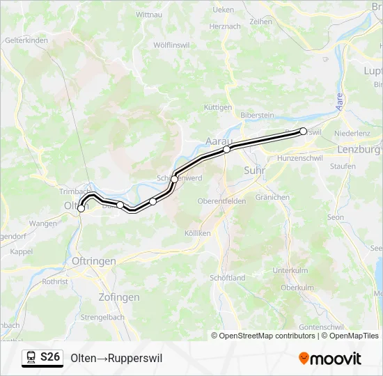 S26 Train Line Map