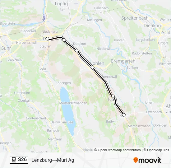 S26 Train Line Map