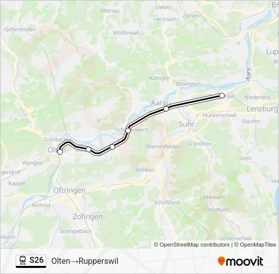 S26 Train Line Map