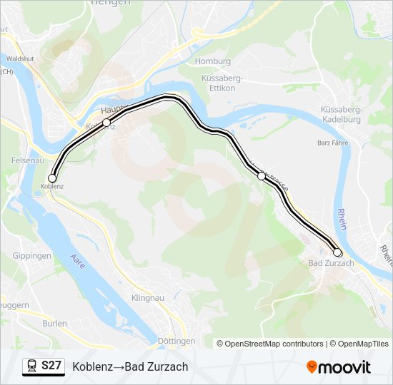 S27 Train Line Map