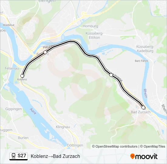 S27 Train Line Map