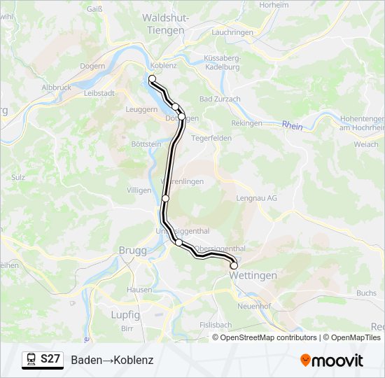 S27 Train Line Map