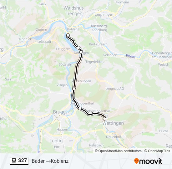 S27 Train Line Map