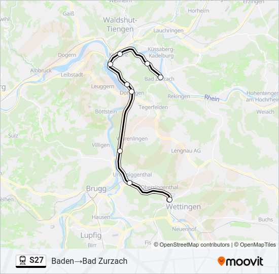 S27 Train Line Map