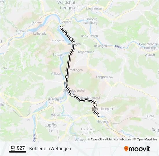 S27 Train Line Map