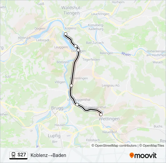 S27 Train Line Map