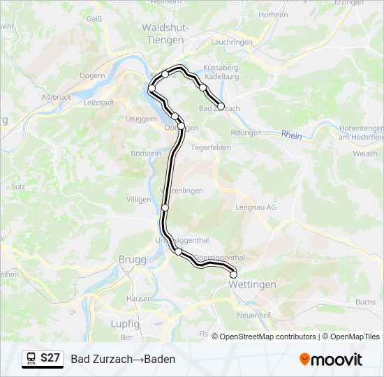 S27 Train Line Map