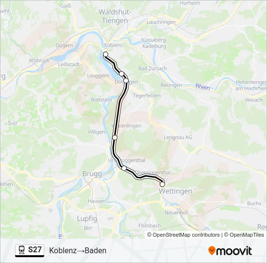 S27 Train Line Map