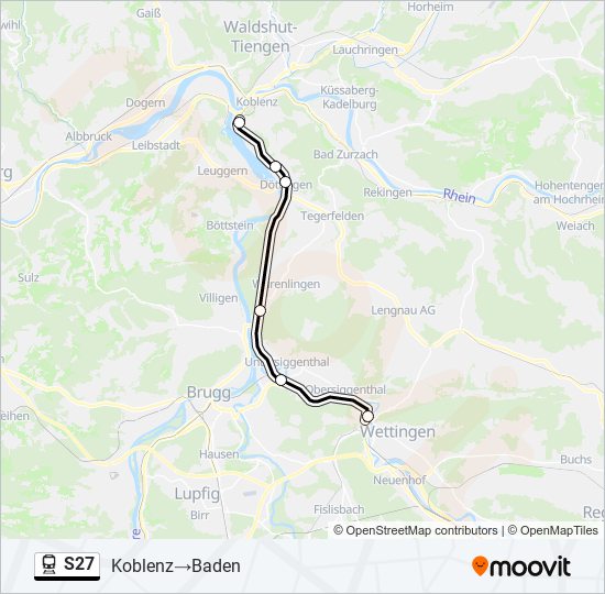 S27 train Line Map