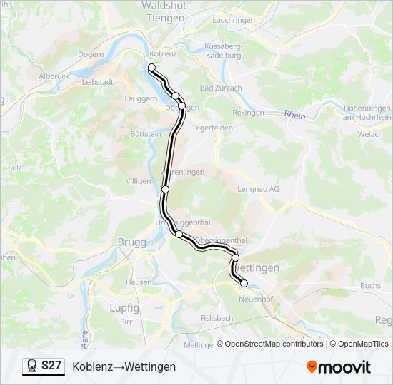 S27 Train Line Map