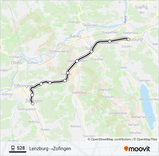 S28 Train Line Map