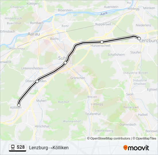 S28 Train Line Map