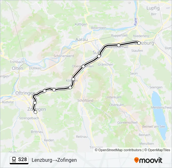 S28 Train Line Map